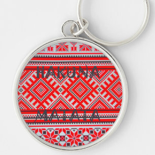 Hakuna Matata Graphic Text Art Design Key Ring