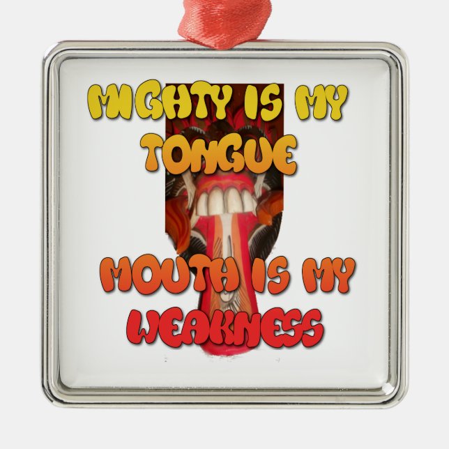 Hakuna Matata HAkuna Matata Big Mouth. Metal Tree Decoration (Front)