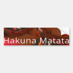 Hakuna Matata Halloween Mask Kaleidoscope Abstract Bumper Sticker