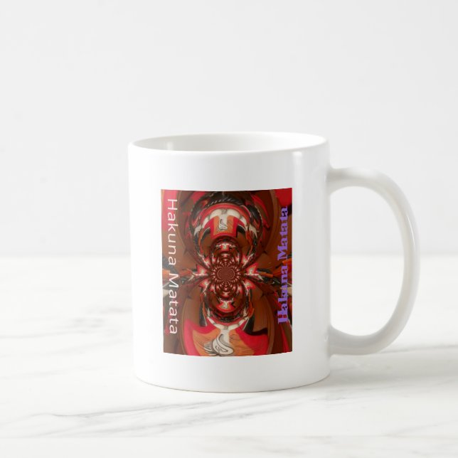 Hakuna Matata Halloween Mask Kaleidoscope Abstract Coffee Mug (Right)