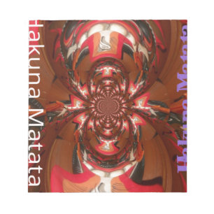 Hakuna Matata Halloween Mask Kaleidoscope Abstract Notepad