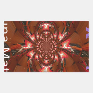 Hakuna Matata Halloween Mask Kaleidoscope Abstract Rectangular Sticker