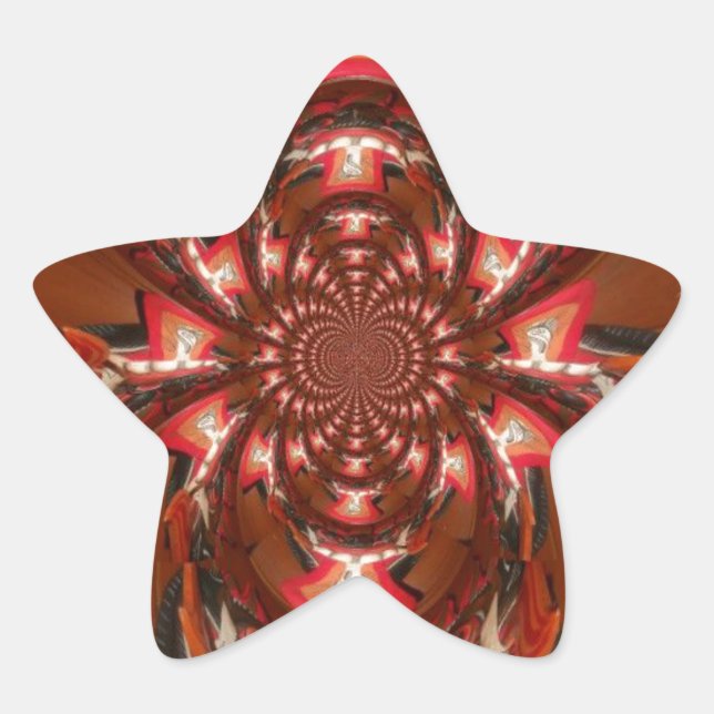 Hakuna Matata Halloween Mask Kaleidoscope Abstract Star Sticker (Front)