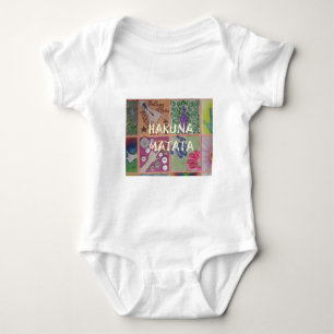 Hakuna Matata Hand Sign Art Print Baby Bodysuit
