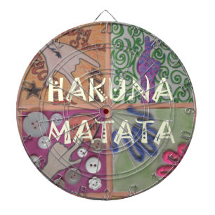Hakuna Matata Hand Sign Art Print Dartboard