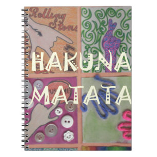 Hakuna Matata Hand Sign Art Print Notebook