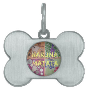 Hakuna Matata Hand Sign Art Print Pet ID Tag