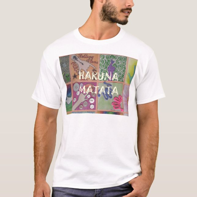 Hakuna Matata Hand Sign Art Print T-Shirt (Front)