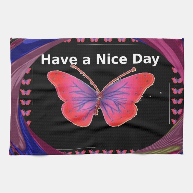 Hakuna Matata Have a Nice Day.png Tea Towel (Horizontal)