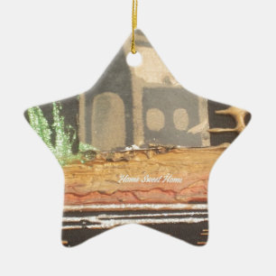 Hakuna Matata Home Sweet Home inspiration quote.jp Ceramic Tree Decoration
