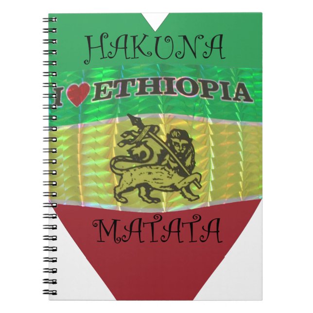Hakuna Matata I love Ethiopia Colors.png Notebook (Front)