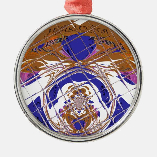 Hakuna Matata I love  Ethiopia Colour design.png Metal Tree Decoration (Front)