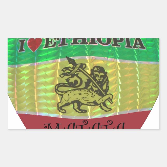 Hakuna Matata I love Ethiopia Colours.png Rectangular Sticker (Front)