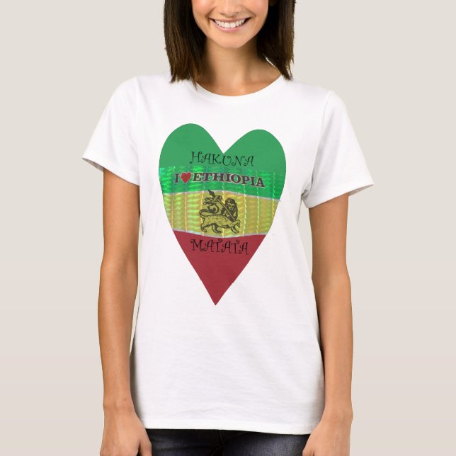 Hakuna Matata I love Ethiopia Colours.png T-Shirt (Front)
