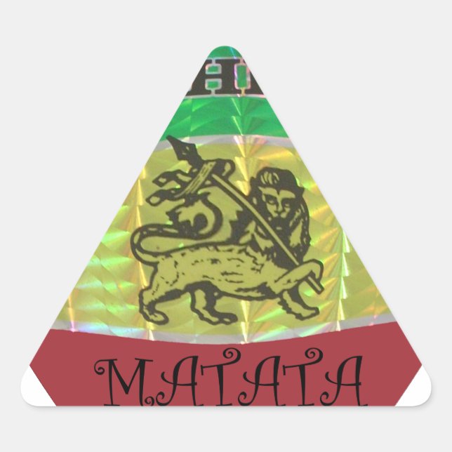 Hakuna Matata I love Ethiopia Colours.png Triangle Sticker (Front)