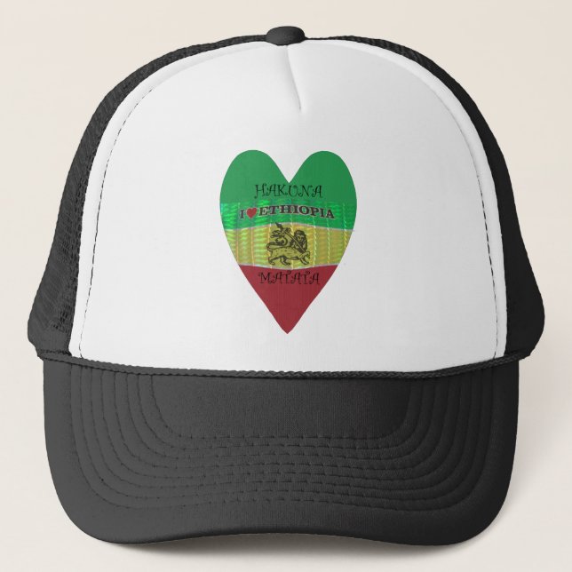 Hakuna Matata I love Ethiopia Colours.png Trucker Hat (Front)
