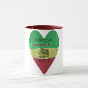 Hakuna Matata I love Ethiopia National Flag Colour Mug