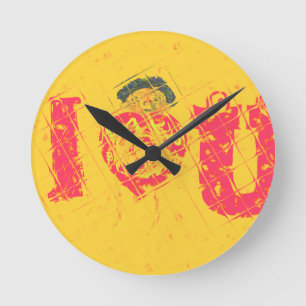 Hakuna Matata I Love U  Swahili word Text Meaning. Round Clock