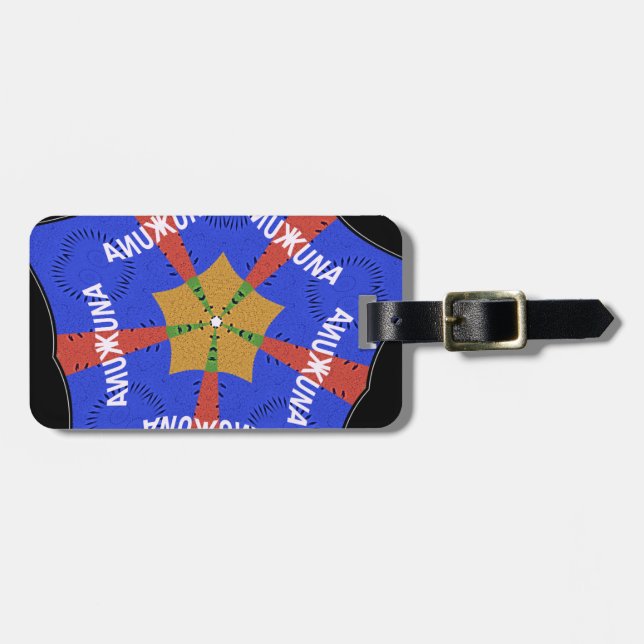 Hakuna Matata Iridiscent Blue Luggage Tag (Front Horizontal)