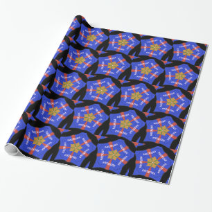 Hakuna Matata Iridiscent Blue Wrapping Paper