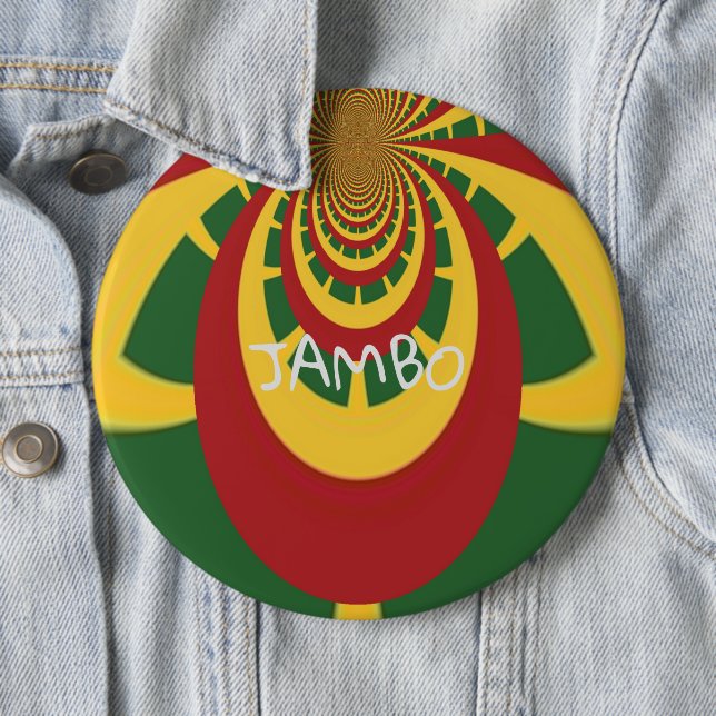 Hakuna Matata Jamaica Rasta Colours fashion 6 Cm Round Badge (In Situ)