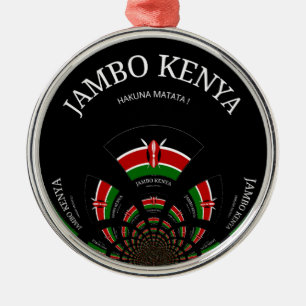 Hakuna Matata Jambo Kenya Metal Tree Decoration