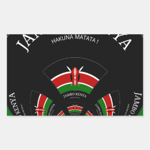 Hakuna Matata Jambo Kenya Rectangular Sticker