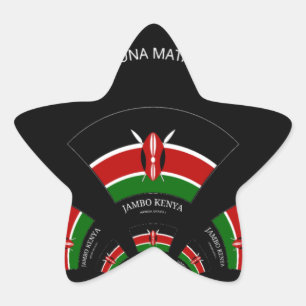 Hakuna Matata Jambo Kenya Star Sticker