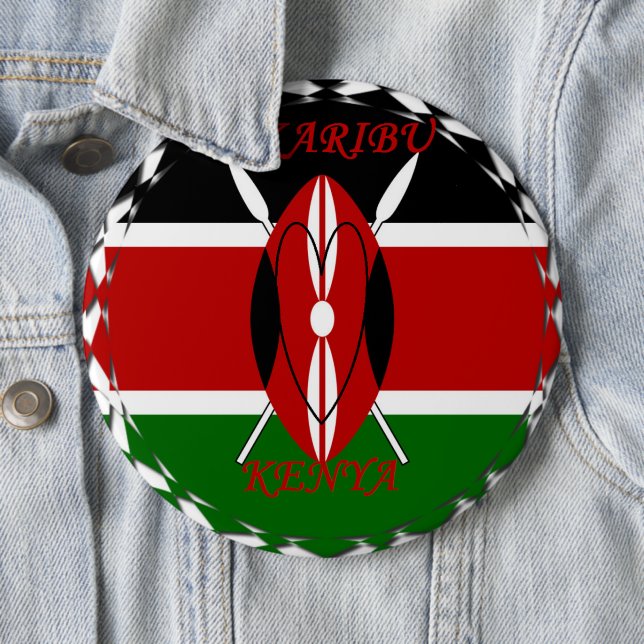 Hakuna matata Karaibu Kenya 6 Cm Round Badge (In Situ)