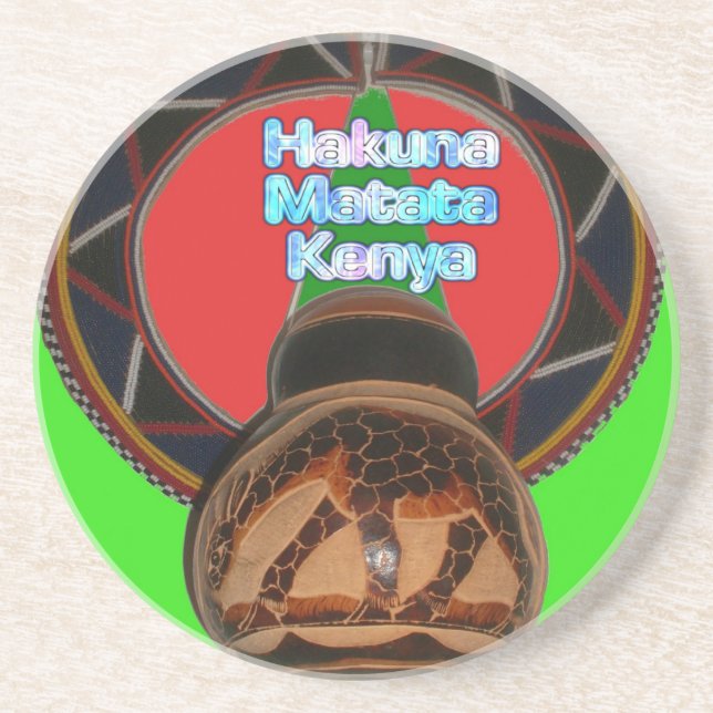 Hakuna Matata Kenya Art Print Coaster (Front)