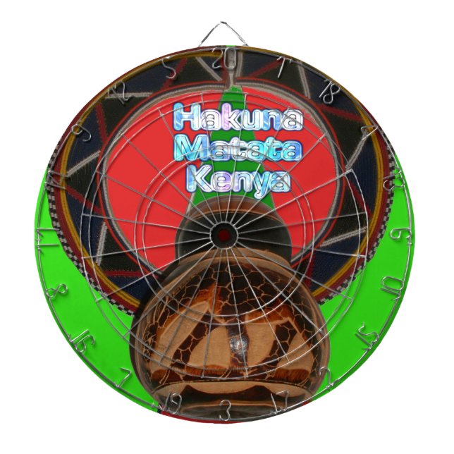 Hakuna Matata Kenya Art Print Dartboard (Front)
