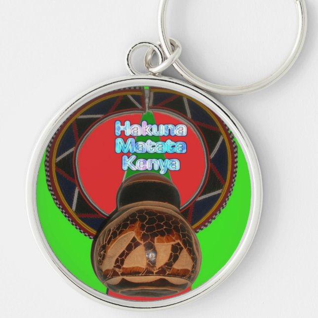 Hakuna Matata Kenya Art Print Key Ring (Front)