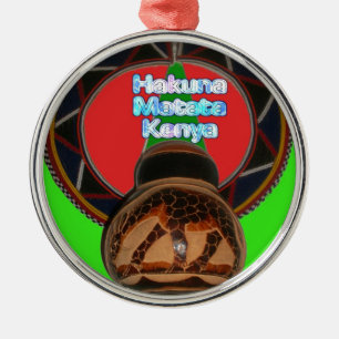 Hakuna Matata Kenya Art Print Metal Tree Decoration