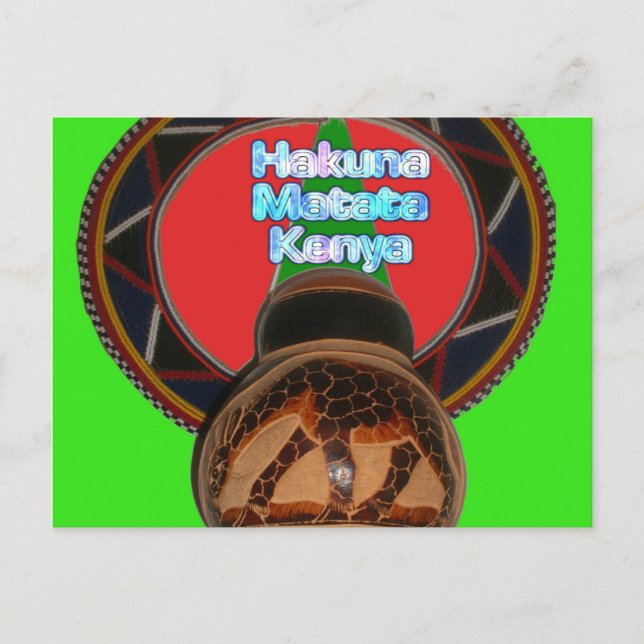 Hakuna Matata Kenya Art Print Postcard (Front)