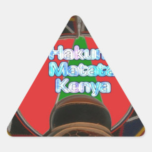 Hakuna Matata Kenya Art Print Triangle Sticker