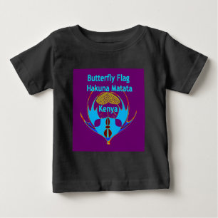 Hakuna Matata Kenya - Butterfly Art Print/Graphic Baby T-Shirt