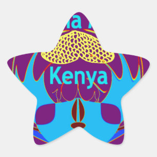 "Hakuna Matata Kenya" Butterfly Art Print/Graphic Star Sticker