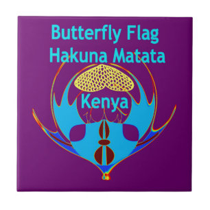  "Hakuna Matata Kenya" Butterfly Art Print/Graphic Tile