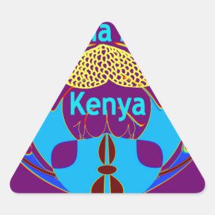  "Hakuna Matata Kenya" Butterfly Art Print/Graphic Triangle Sticker