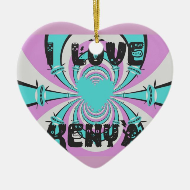 Hakuna Matata Kenya Ceramic Tree Decoration (Front)