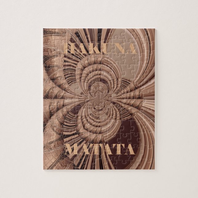 Hakuna Matata Kenya Giraffe Safari  Woven Sourveni Jigsaw Puzzle (Vertical)