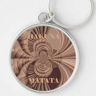 Hakuna Matata Kenya Giraffe Safari  Woven Sourveni Key Ring