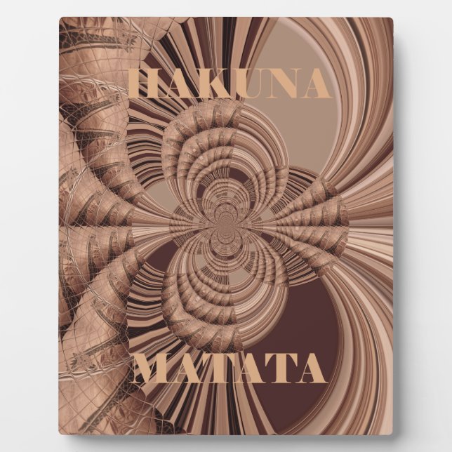 Hakuna Matata Kenya Giraffe Safari  Woven Sourveni Plaque (Front)