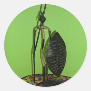 Hakuna Matata Kenya Maasai.JPG Classic Round Sticker