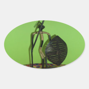 Hakuna Matata Kenya Maasai.JPG Oval Sticker