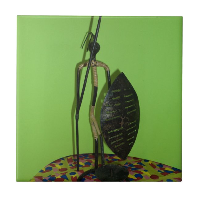 Hakuna Matata Kenya Maasai Tile (Front)