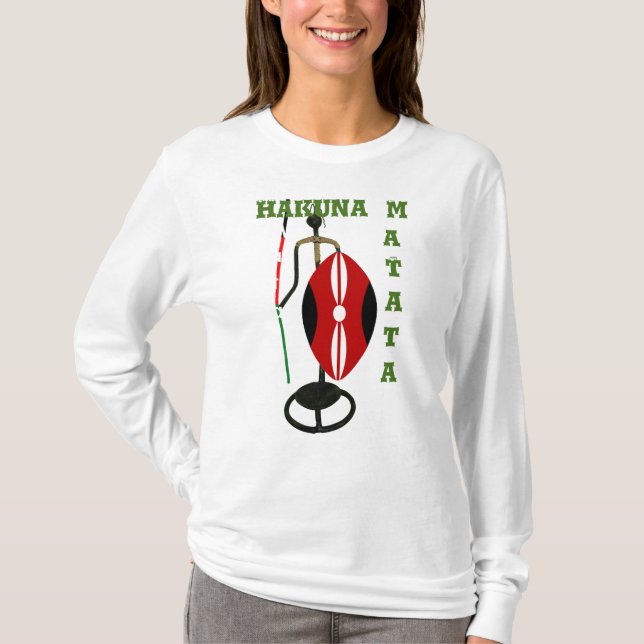 Hakuna Matata  Kids' Augusta Retro Striped tshirt (Front)