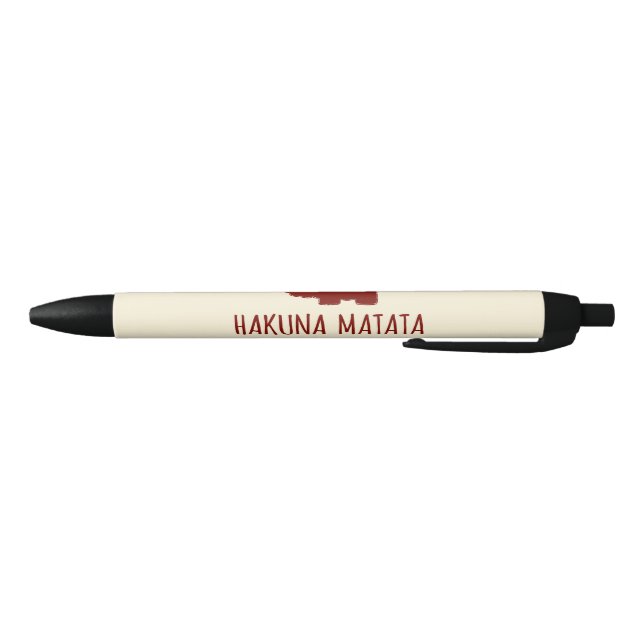 Hakuna Matata Lion Black Ink Pen (Bottom)
