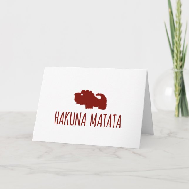 Hakuna Matata Lion Card (Front)