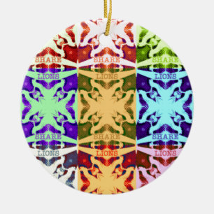 Hakuna Matata lions gift Ceramic Tree Decoration